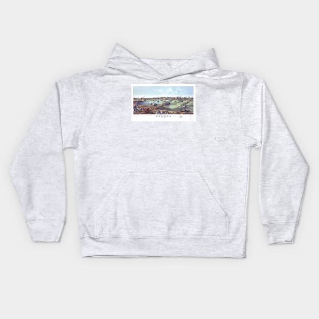 TOLEDO OHIO city old map Kids Hoodie by FrenchPrinting